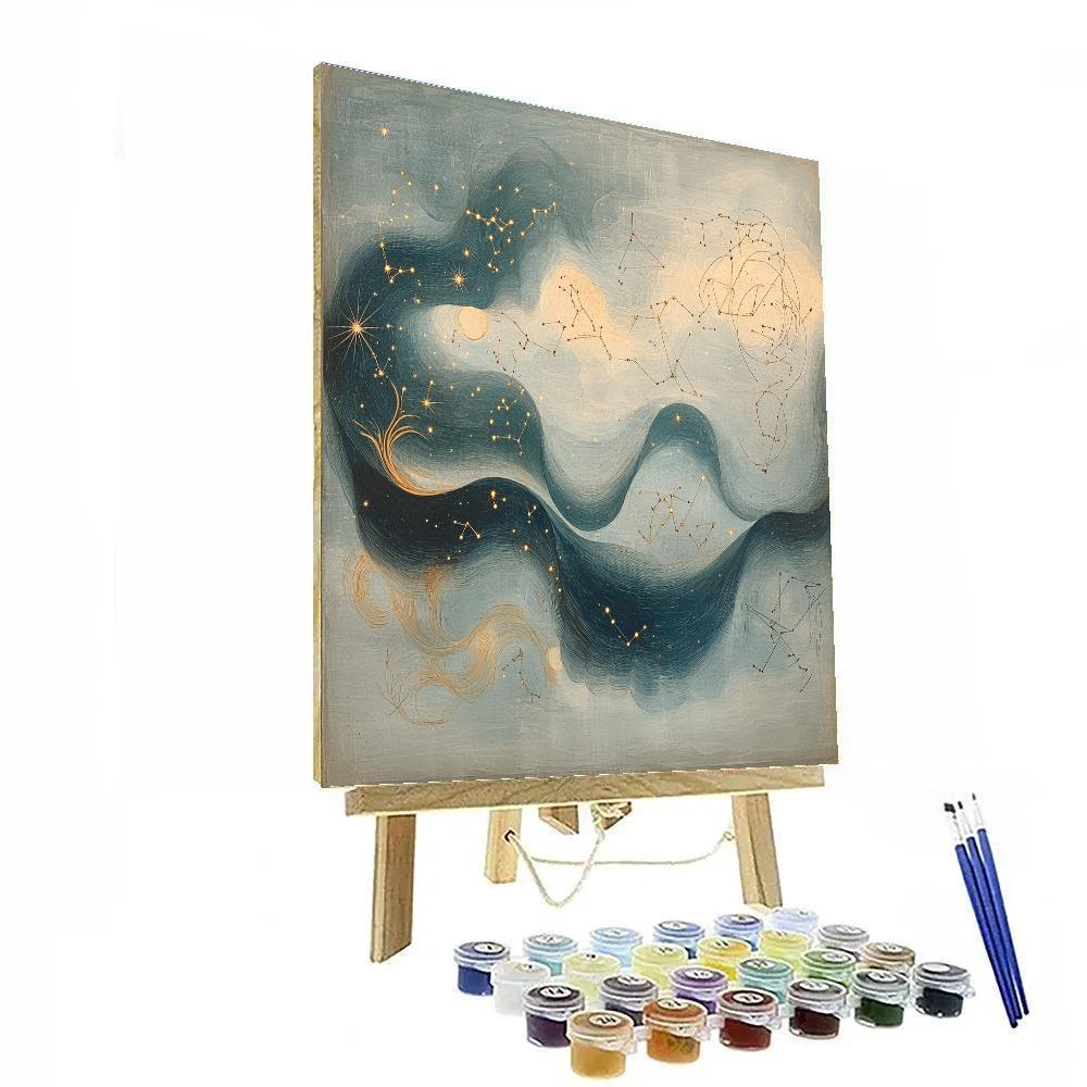 Leonardo Da Vinci Inspired Celestial Ocean Patterns painting number kit