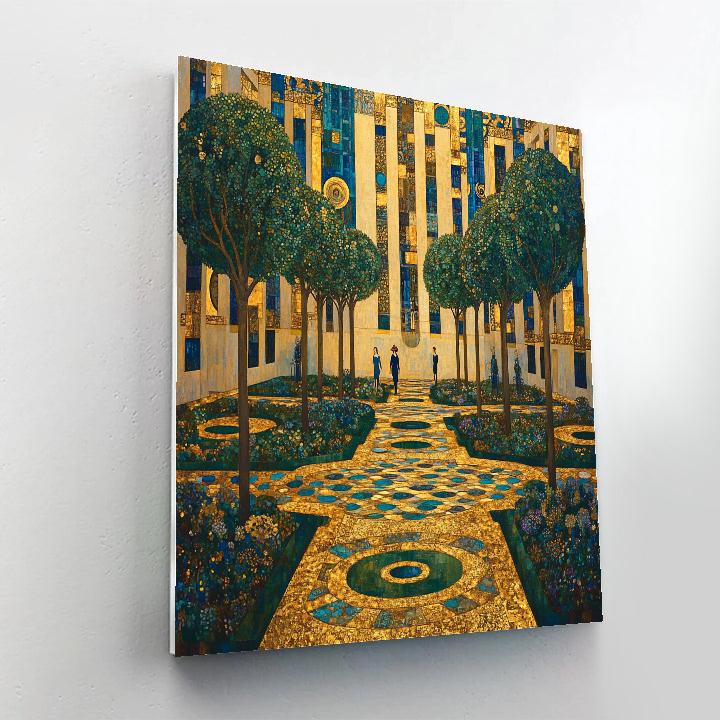 Gustav Klimt Inspired Golden City Garden DIY paint by numbers