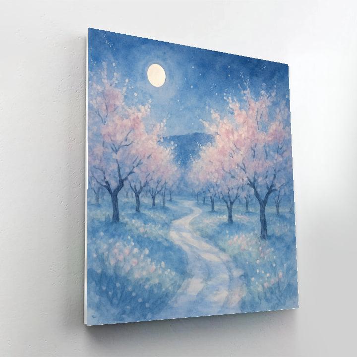 Moonlit Orchard Pathway Numbered painting kits