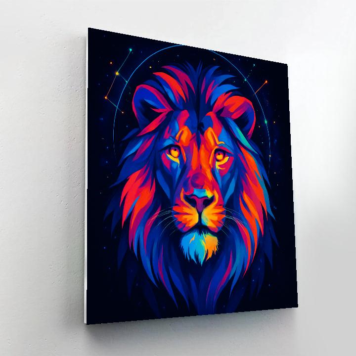 Cosmic Roar Lion Portrait Paint by numbers art