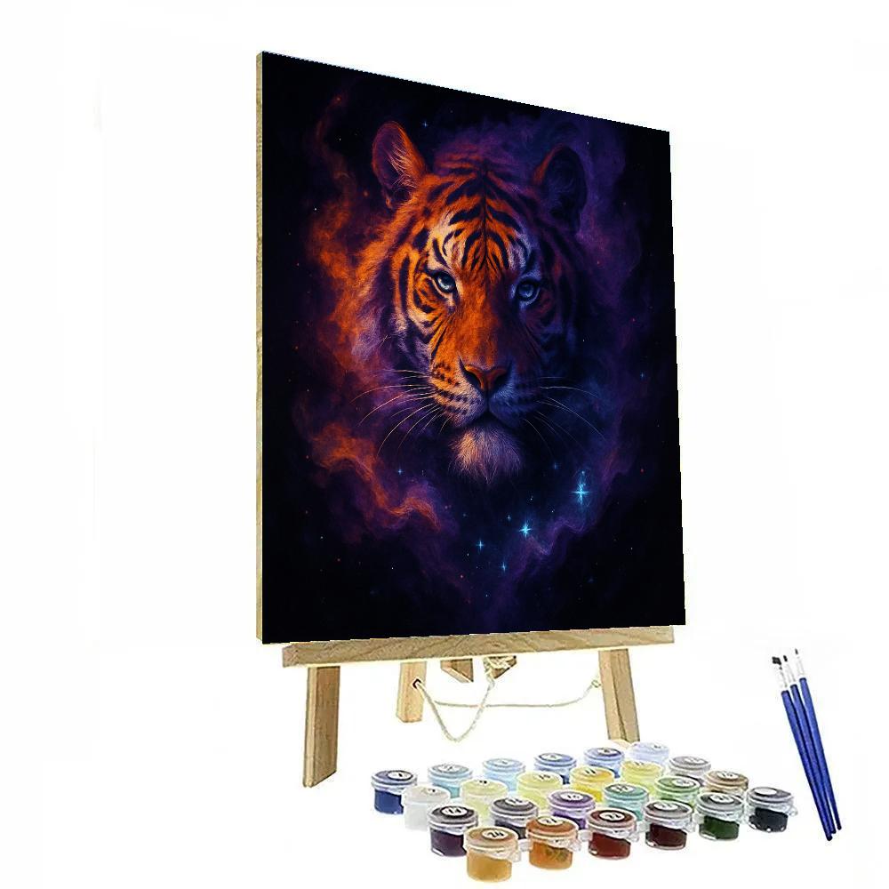 Nebula Tiger Ember Painting by numbers kit