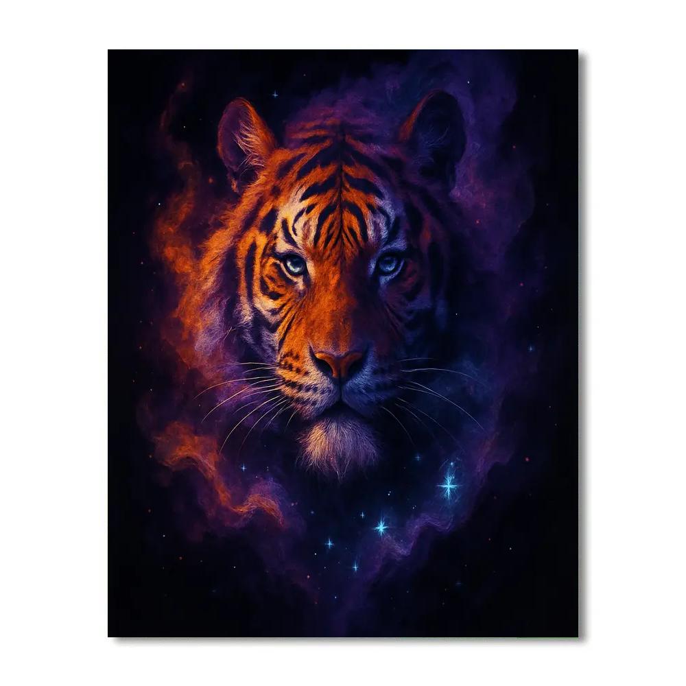 Nebula Tiger Ember Painting by numbers kit