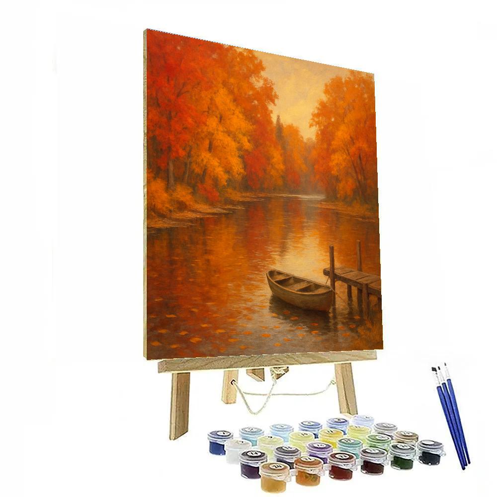 Autumn Reflections At Ember Lake Numbered painting kits