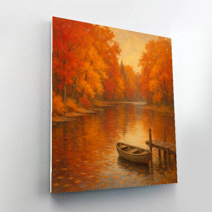 Autumn Reflections At Ember Lake Numbered painting kits