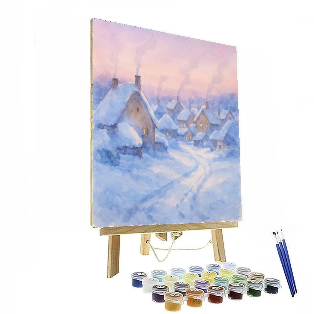 Lavender Dawn Over Silent Village paint by numbers