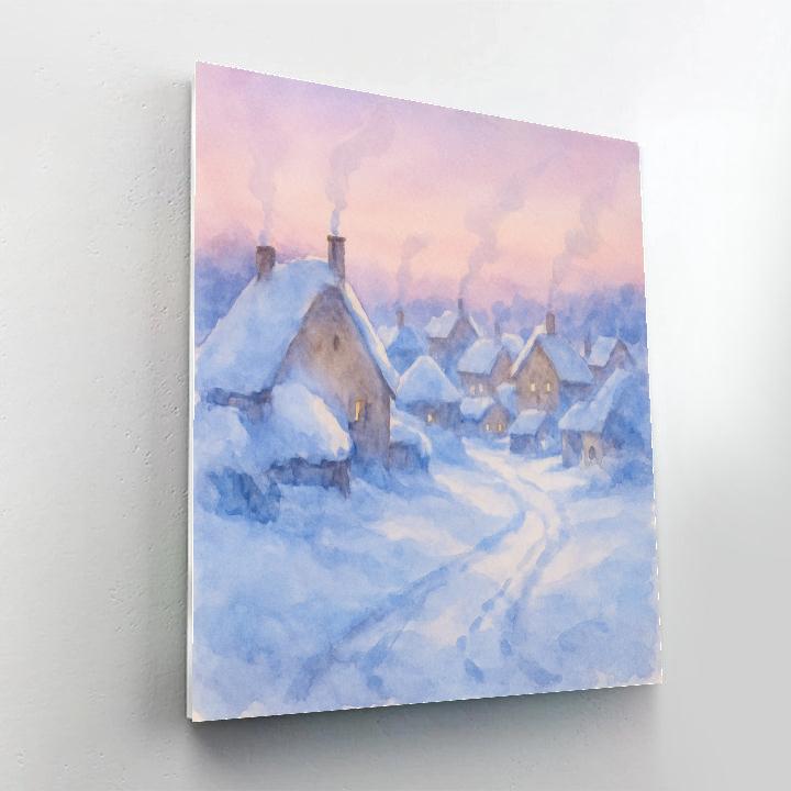Lavender Dawn Over Silent Village paint by numbers