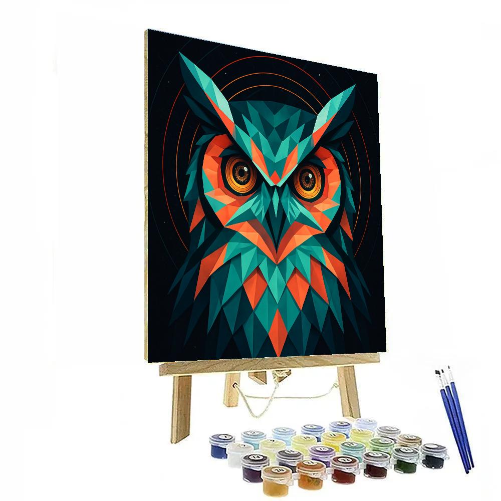 Galactic Owl Sentinel paint by color