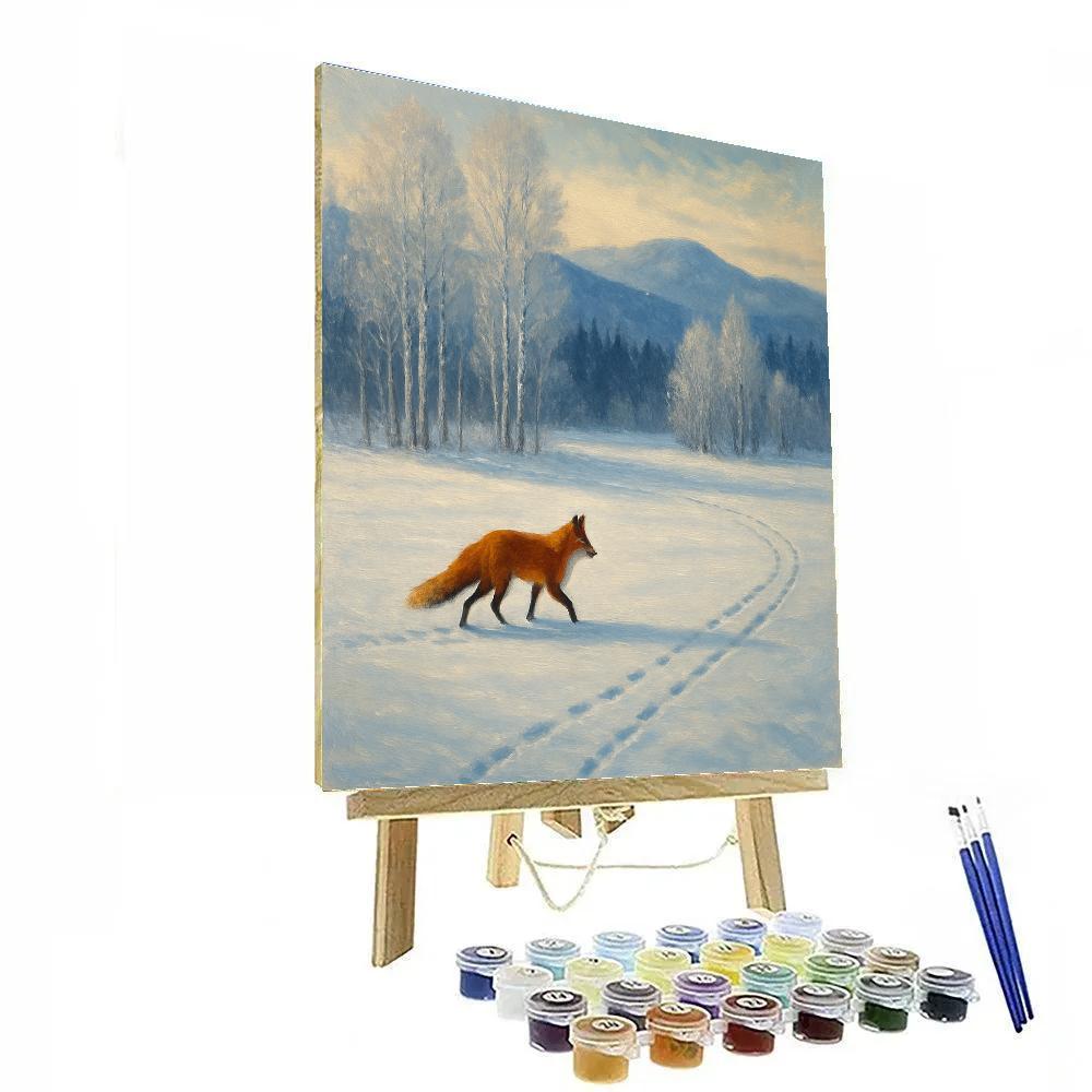 Fox Crossing The Crystal Meadow Paint by numbers art