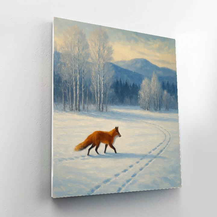 Fox Crossing The Crystal Meadow Paint by numbers art