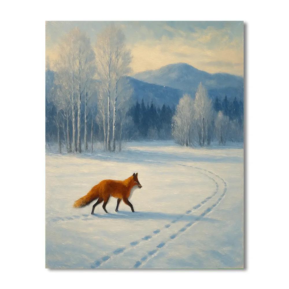 Fox Crossing The Crystal Meadow Paint by numbers art