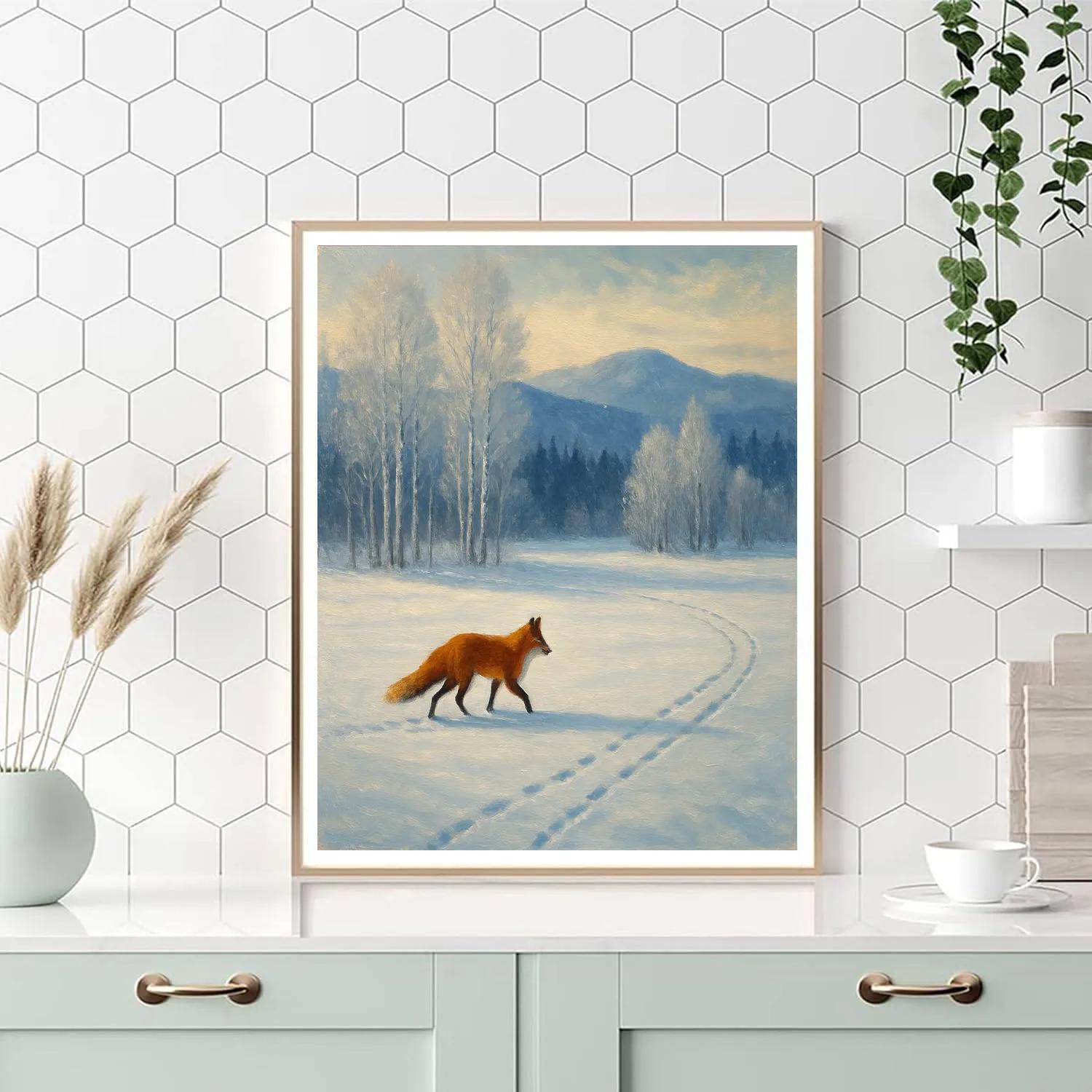 Fox Crossing The Crystal Meadow Paint by numbers art