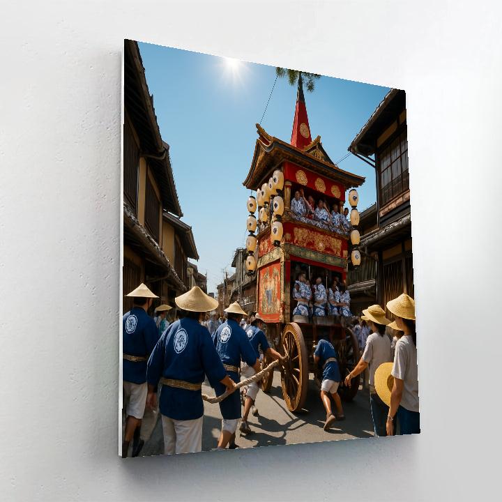 Gion Matsuri Float Procession In Kyoto DIY paint by numbers