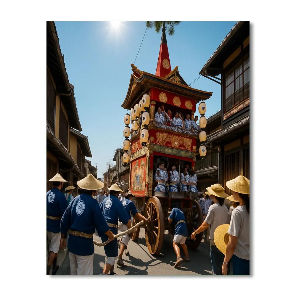 Gion Matsuri Float Procession In Kyoto DIY paint by numbers