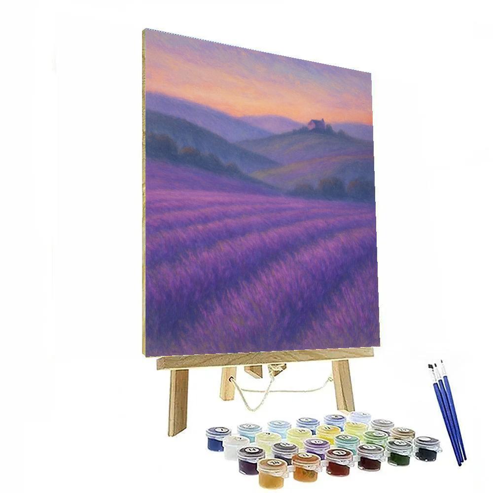 Lavender Ridge At Dusk paint by color