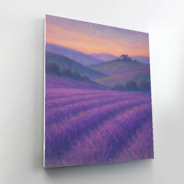 Lavender Ridge At Dusk paint by color