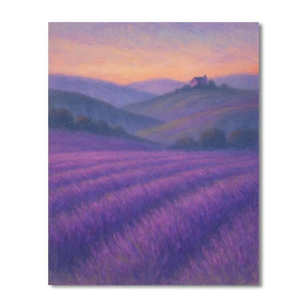 Lavender Ridge At Dusk paint by color