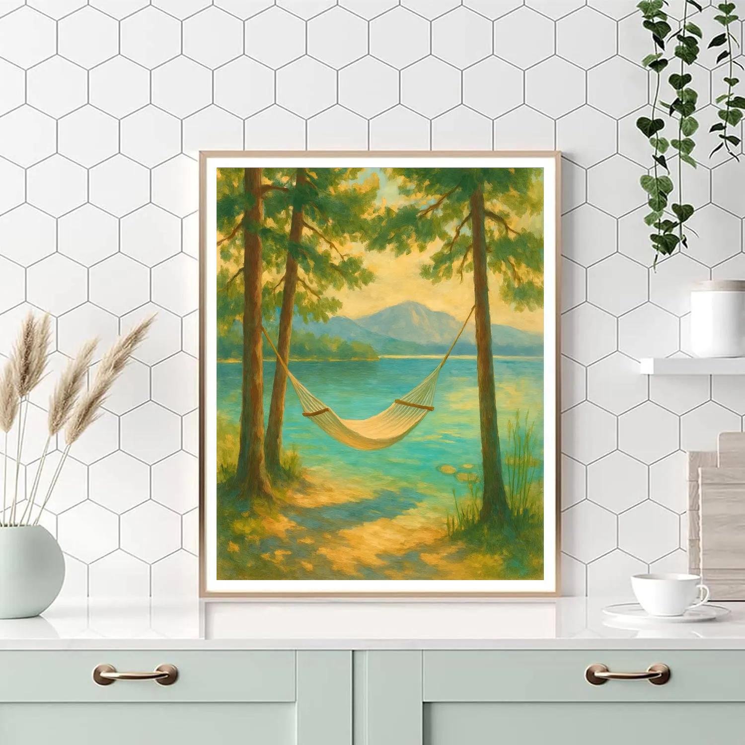 Summer Hammock By Crystal Lake paint by numbers