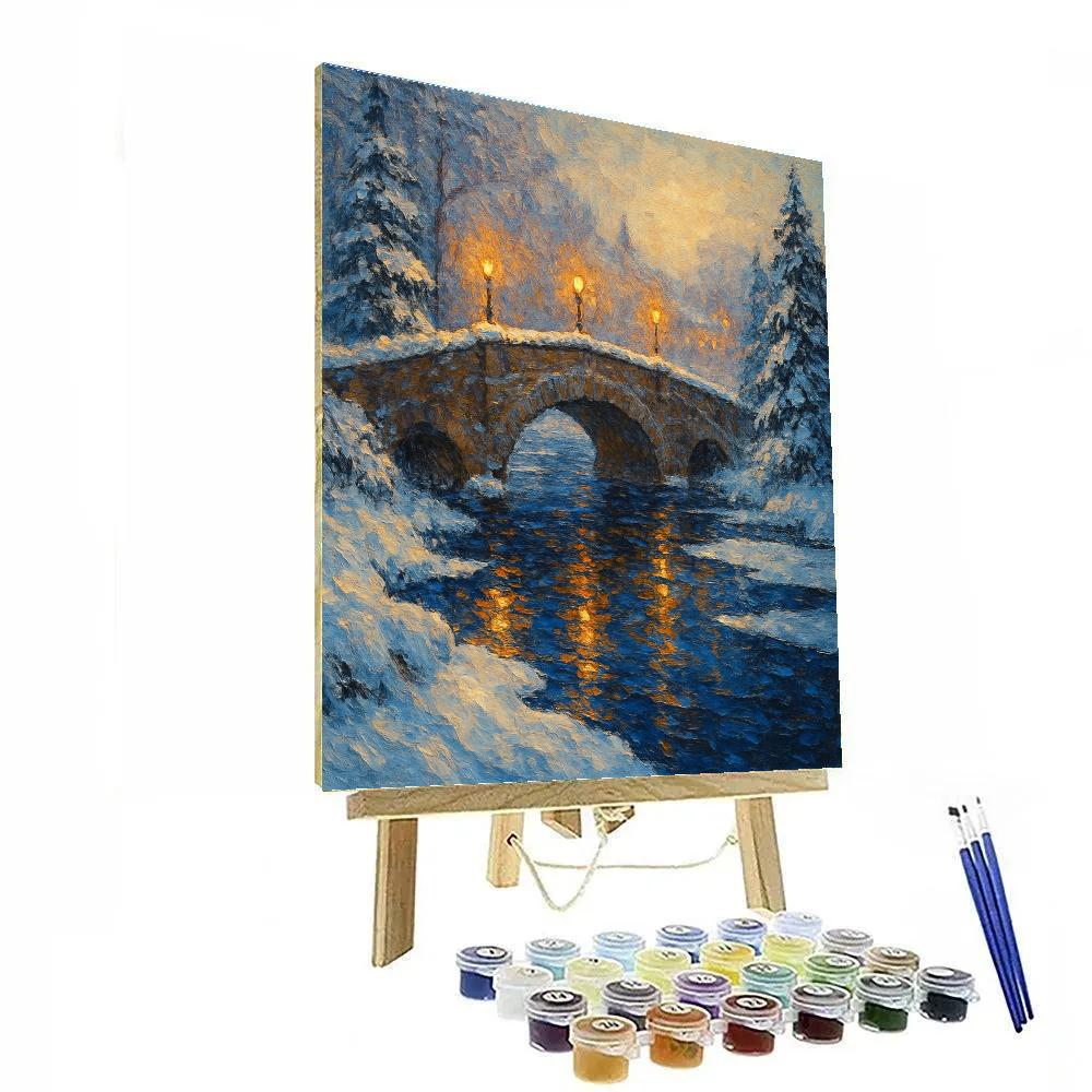 Bridge Of Icy Lantern Glow Numbered painting kits