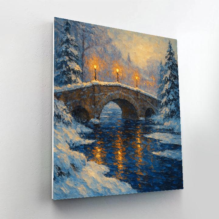 Bridge Of Icy Lantern Glow Numbered painting kits
