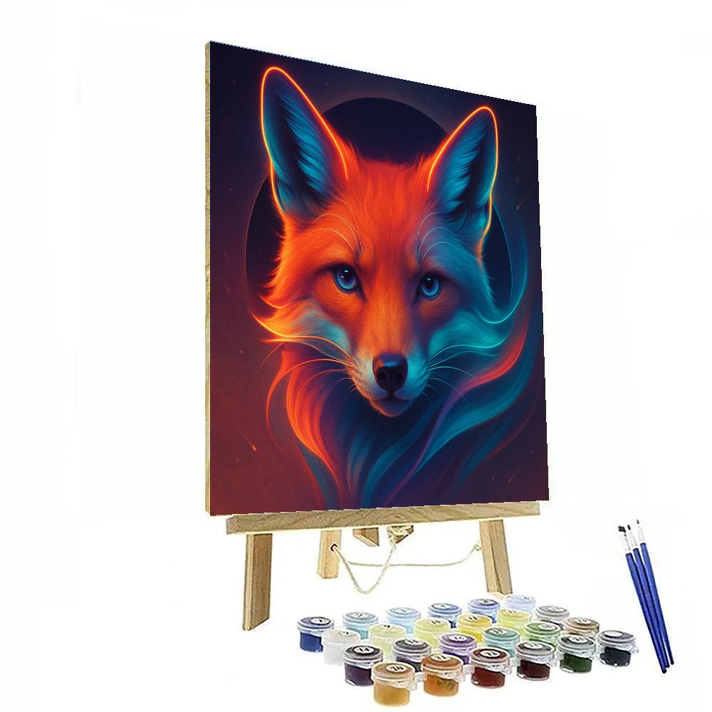 Aurora Fox Eclipse Numbered painting kits