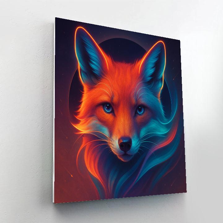 Aurora Fox Eclipse Numbered painting kits