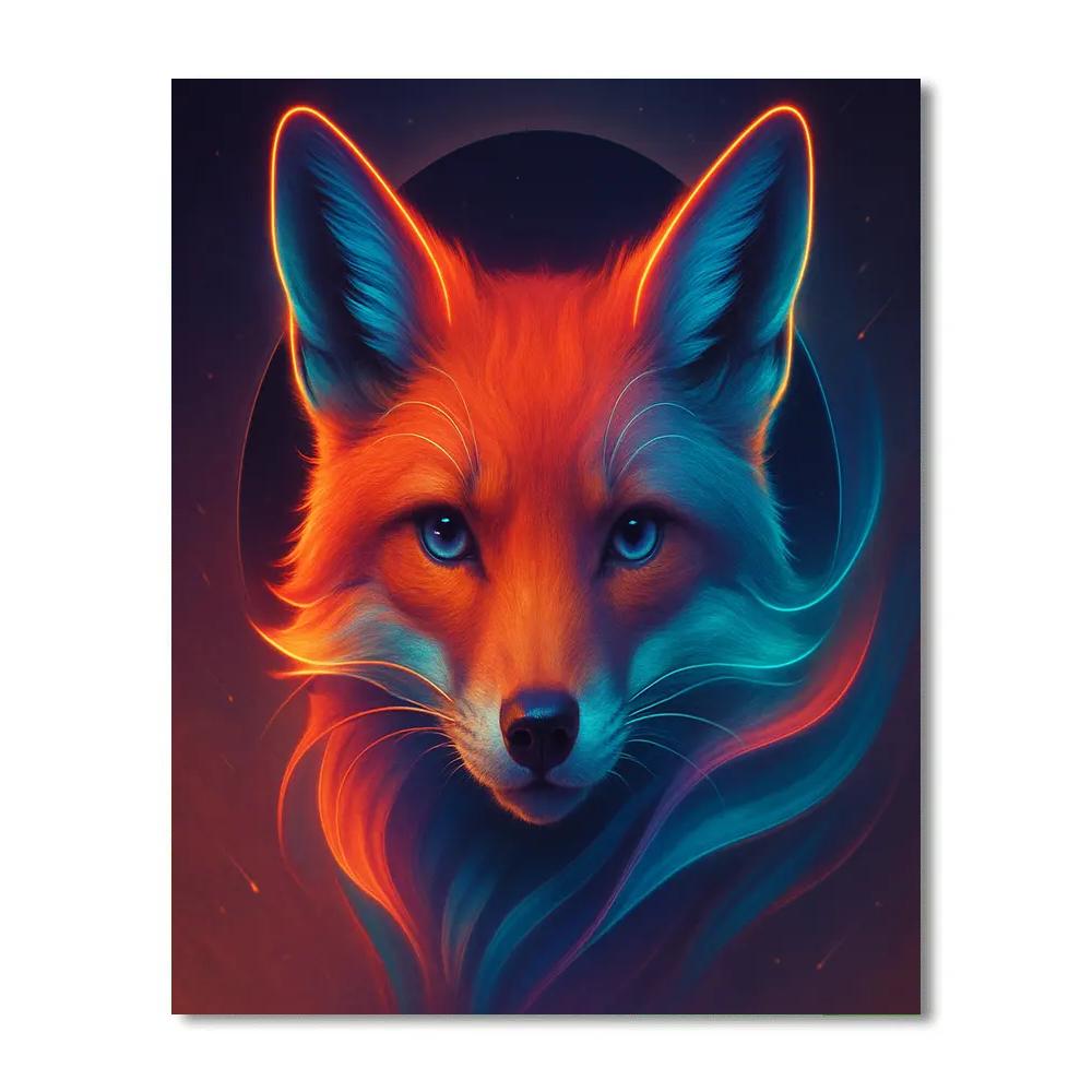 Aurora Fox Eclipse Numbered painting kits