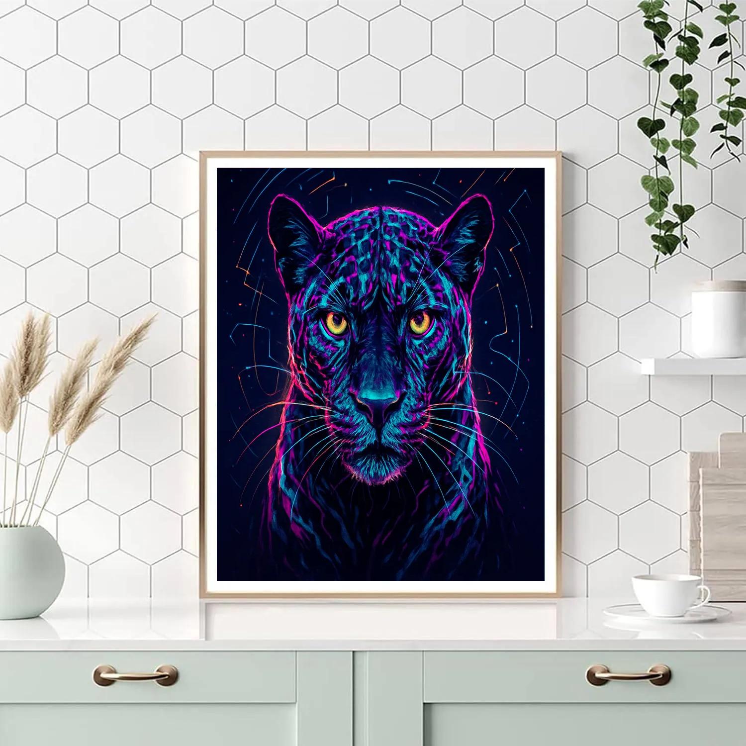 Quantum Panther Spectrum paint by numbers