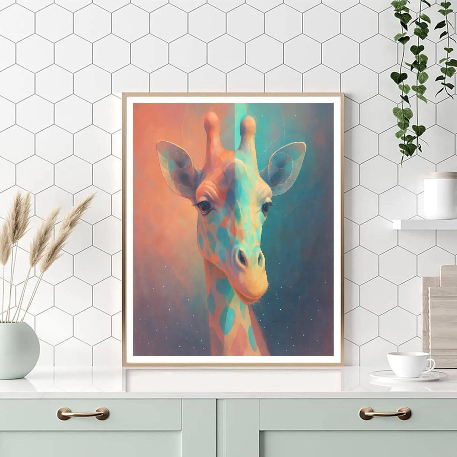 Starfield Giraffe Mirage Paint by numbers art