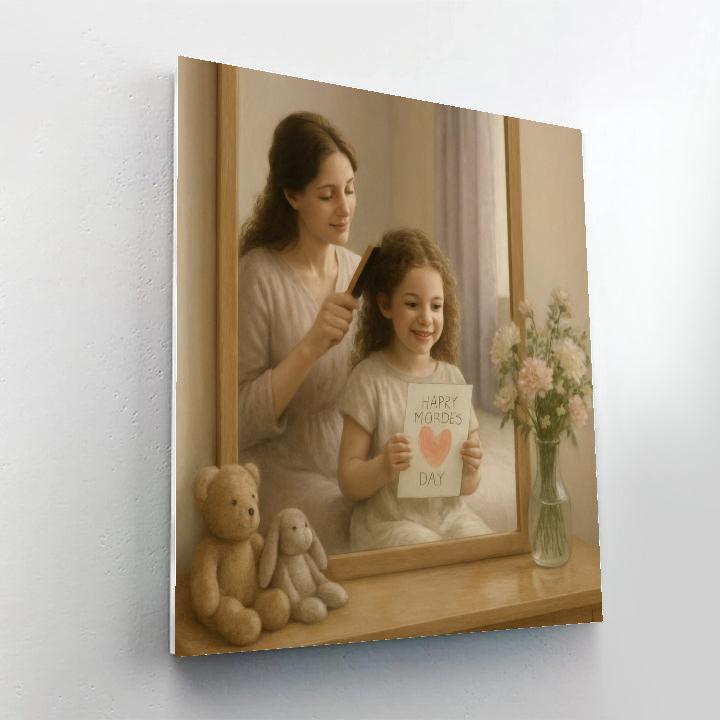 Brushing Little Curls On Mothers Day Morning Paint by numbers kits