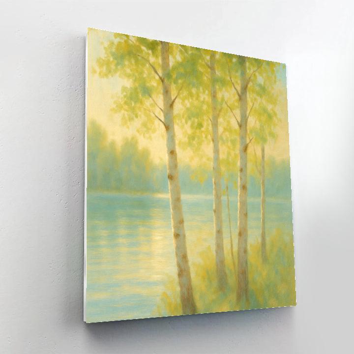 Morning Light Through Birch By Lakeside Paint by numbers kits