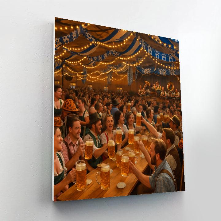 Oktoberfest Beer Tent Celebration In Munich Paint by numbers art