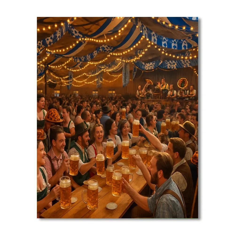 Oktoberfest Beer Tent Celebration In Munich Paint by numbers art