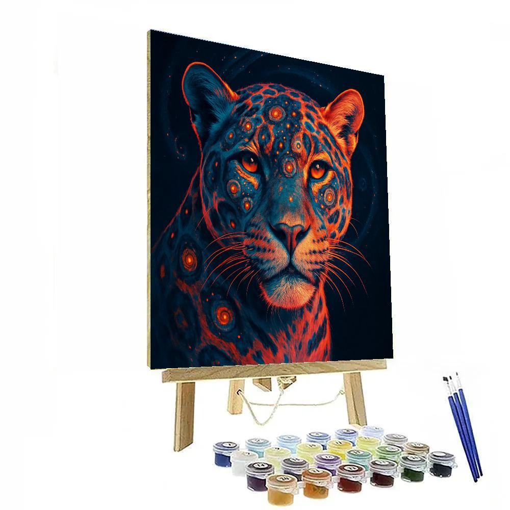Cosmic Coral Jaguar DIY paint by numbers