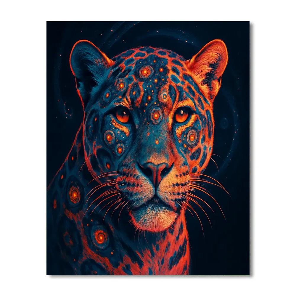 Cosmic Coral Jaguar DIY paint by numbers