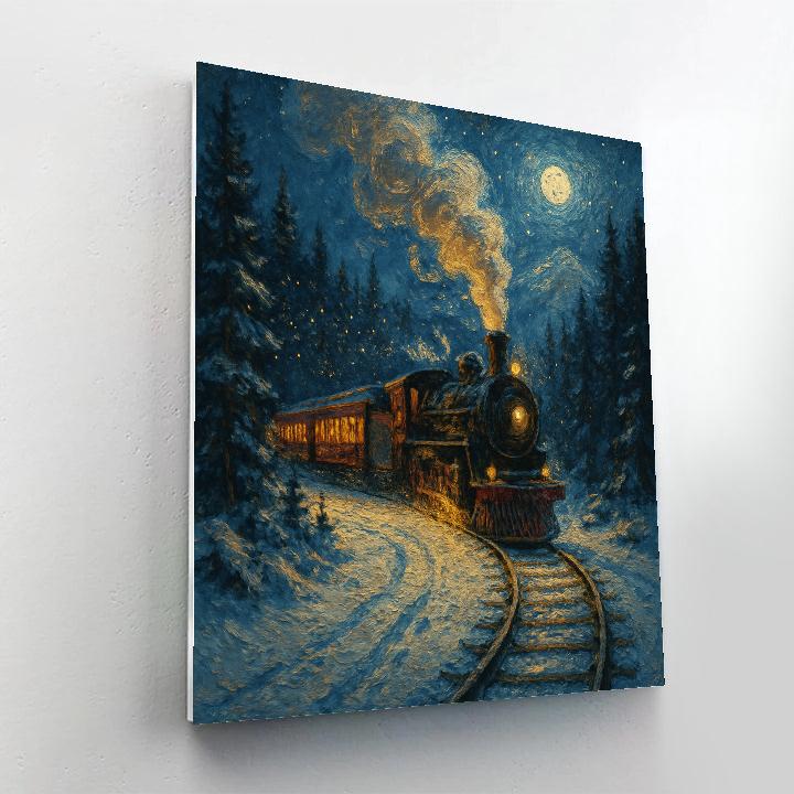 Midnight Train To The North Pole DIY paint by numbers