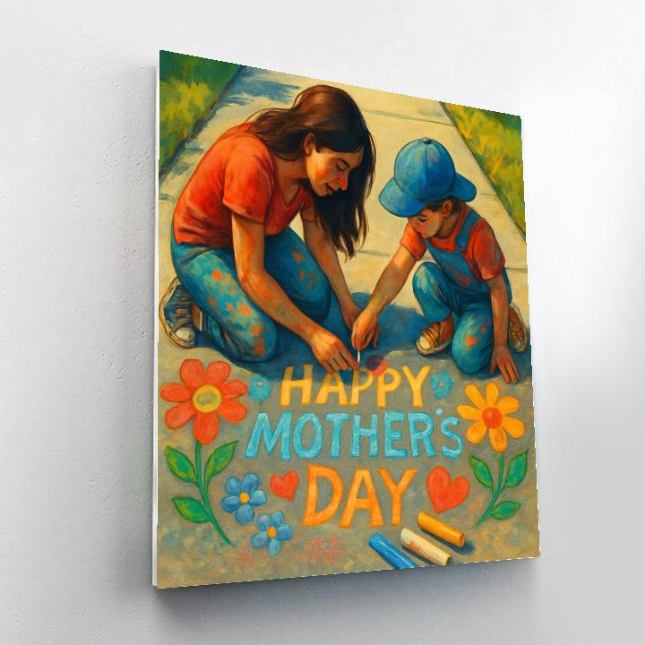 Sidewalk Chalk Blossoms For Mom Numbered painting kits