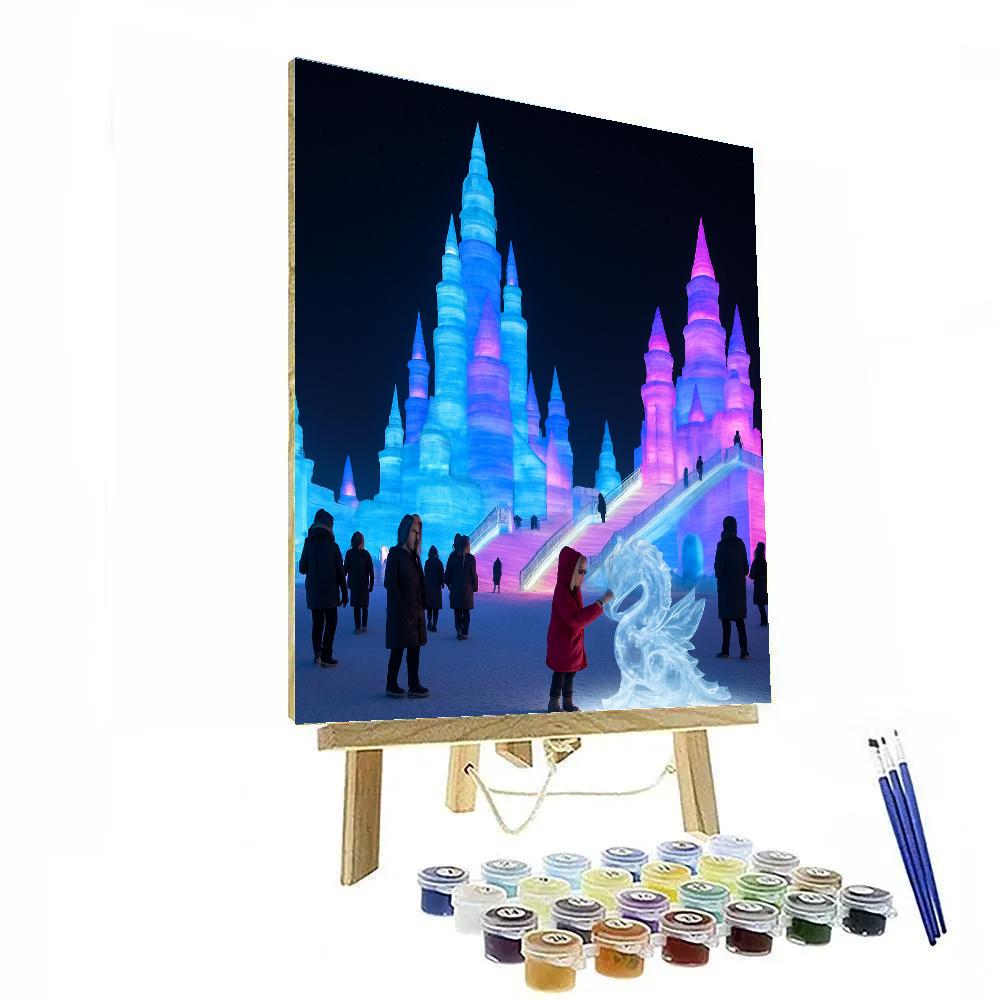 Harbin Ice And Snow Festival Night Sculptures paint by color
