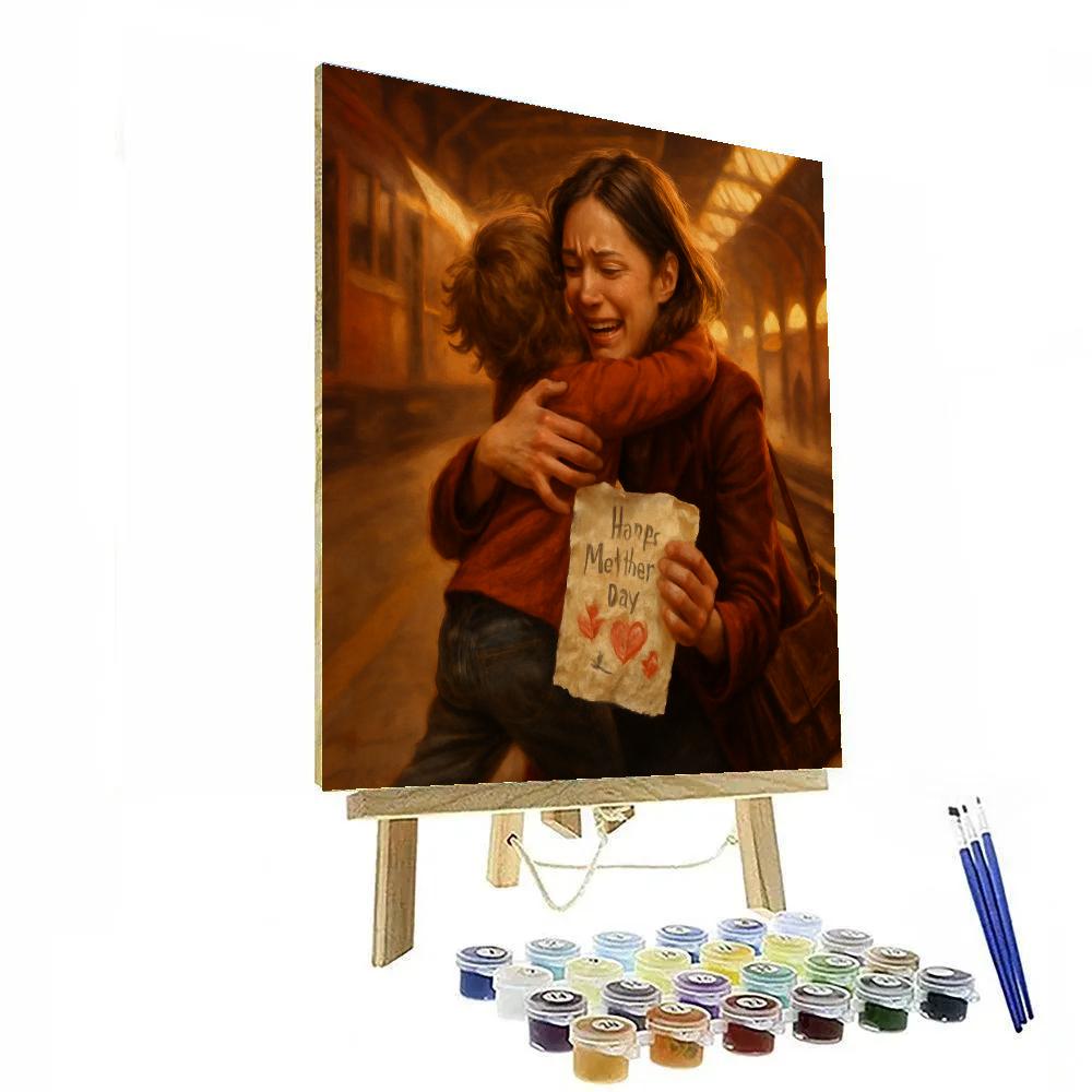 Mothers Day Train Station Reunion Number painting