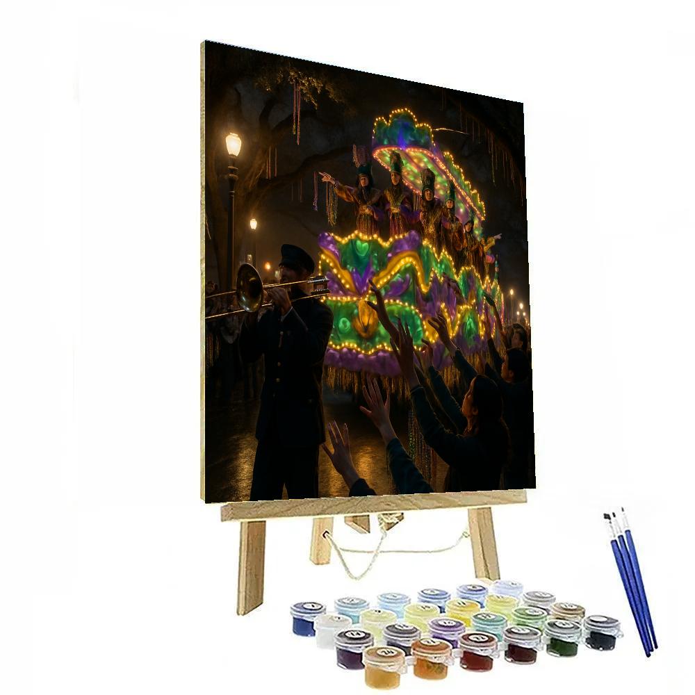 Mardi Gras Night Parade In New Orleans Numbered painting kits