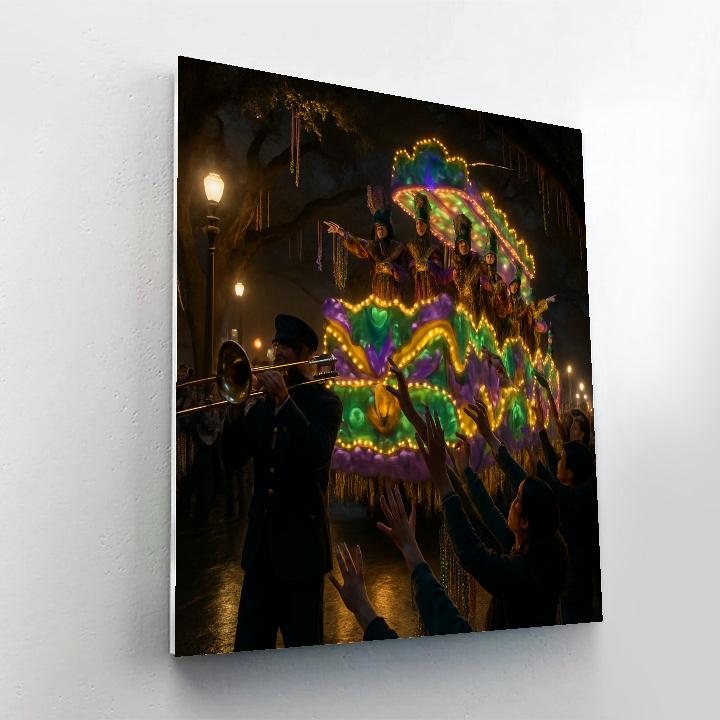 Mardi Gras Night Parade In New Orleans Numbered painting kits