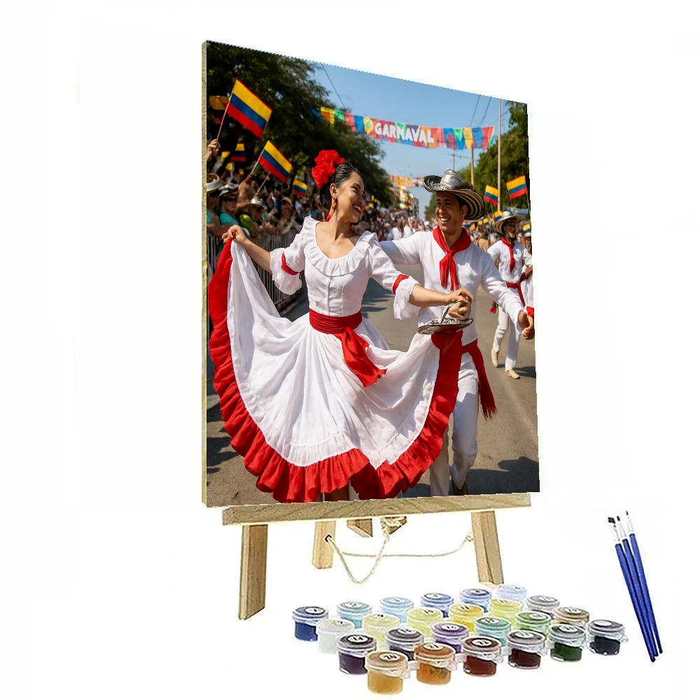 Carnaval De Barranquilla Cumbia Street Dance paint by color