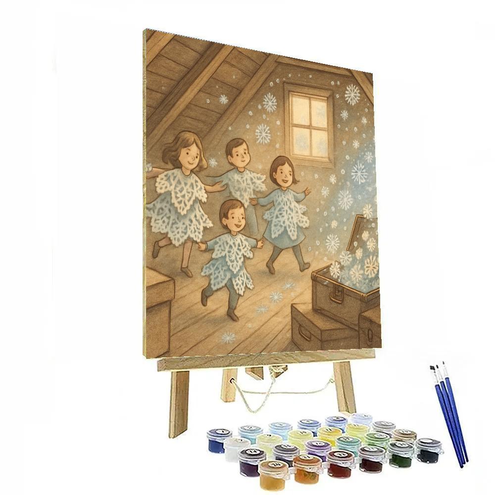 Snowflake Ballet In The Attic paint by numbers