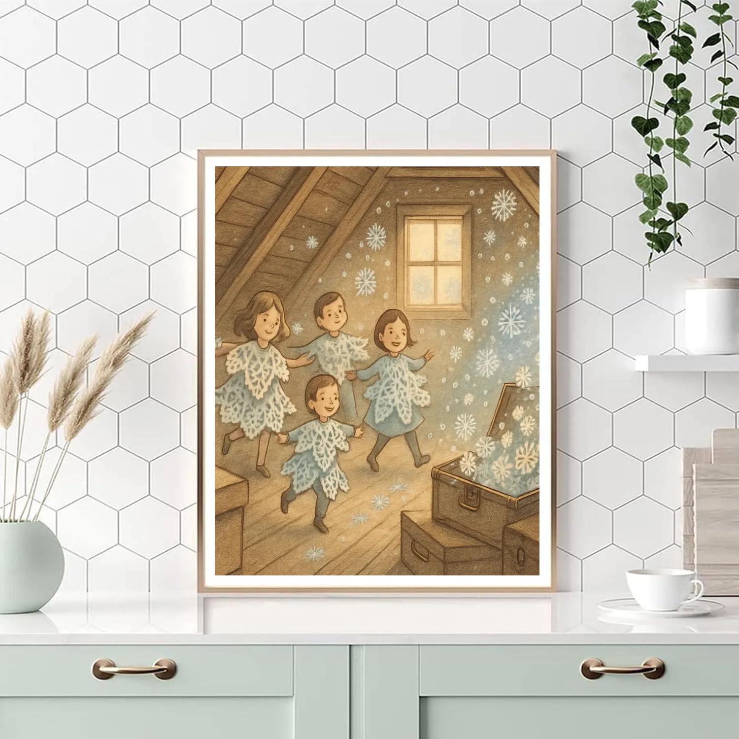 Snowflake Ballet In The Attic paint by numbers