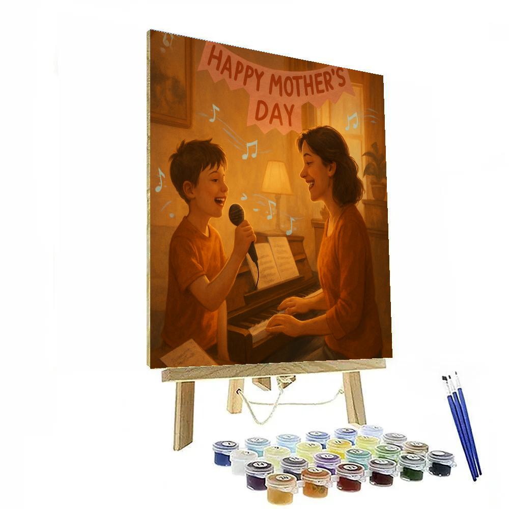 Mothers Day Music Duet At Home Painting by numbers kit