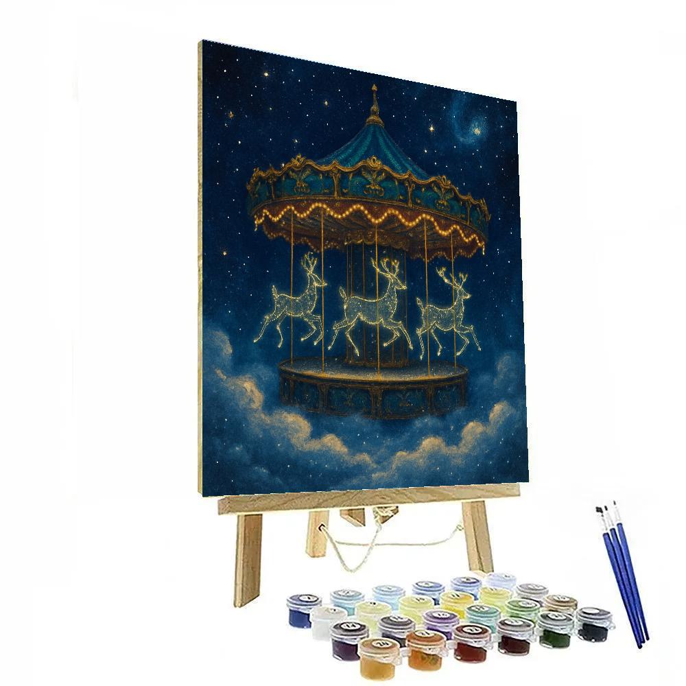 Christmas Carousel Of Constellations painting number kit