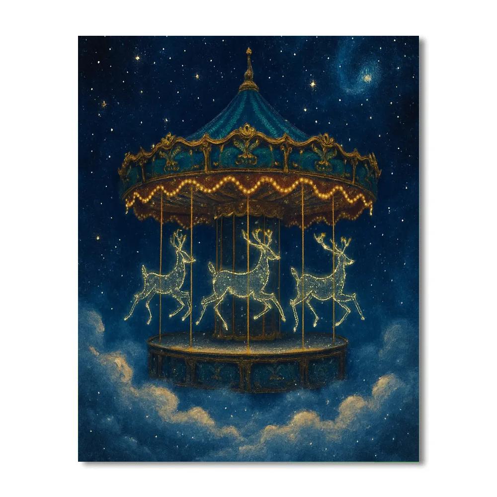 Christmas Carousel Of Constellations painting number kit