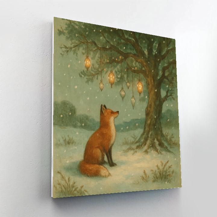 Winter Fox Under The Wishing Tree DIY paint by numbers