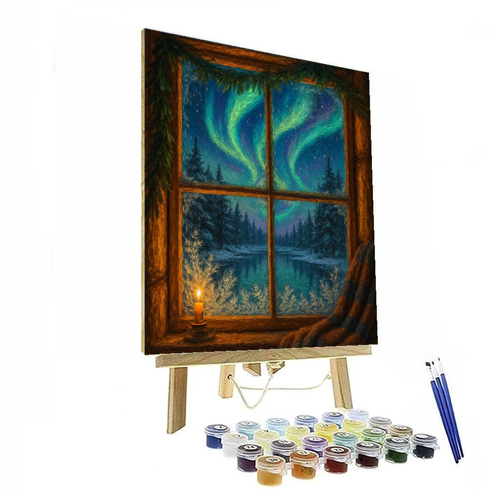 Northern Lights Cabin Window paint by color