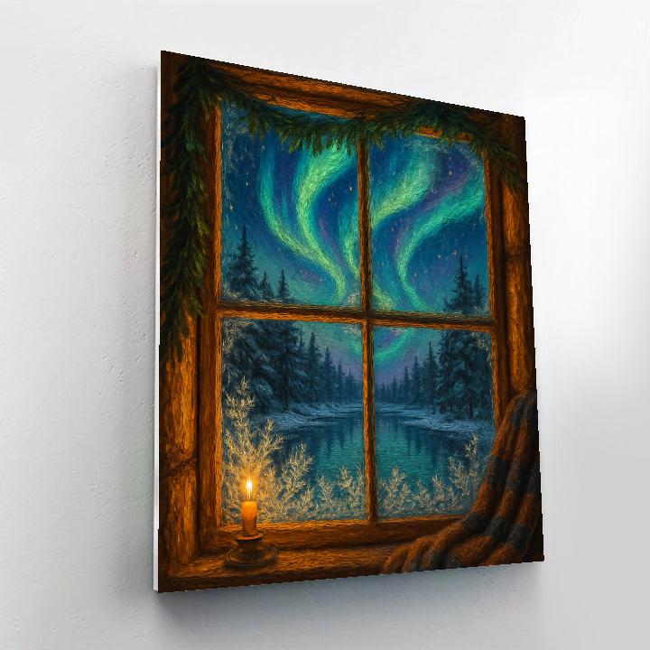 Northern Lights Cabin Window paint by color