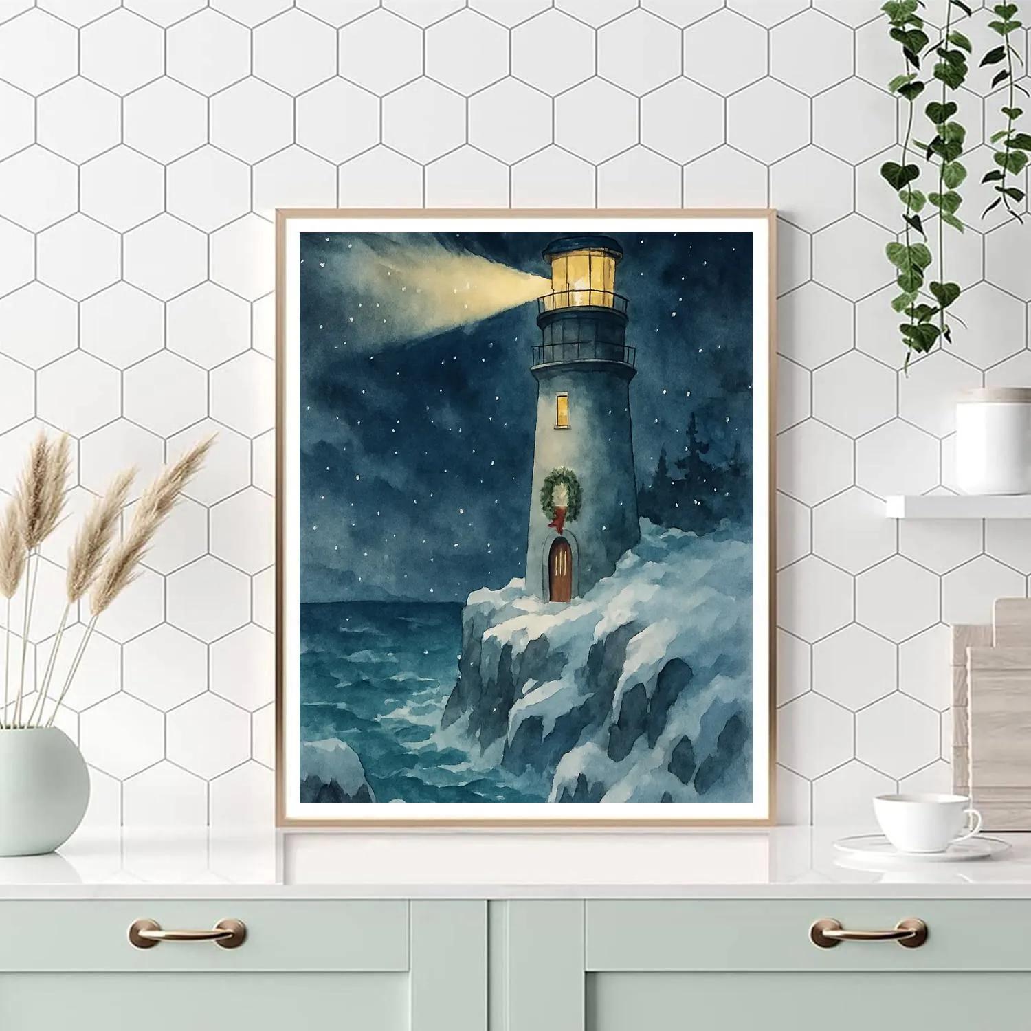 Midwinter Lighthouse Beacon Paint by numbers kits